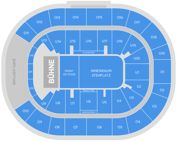 Barclays Arena — Saalplan