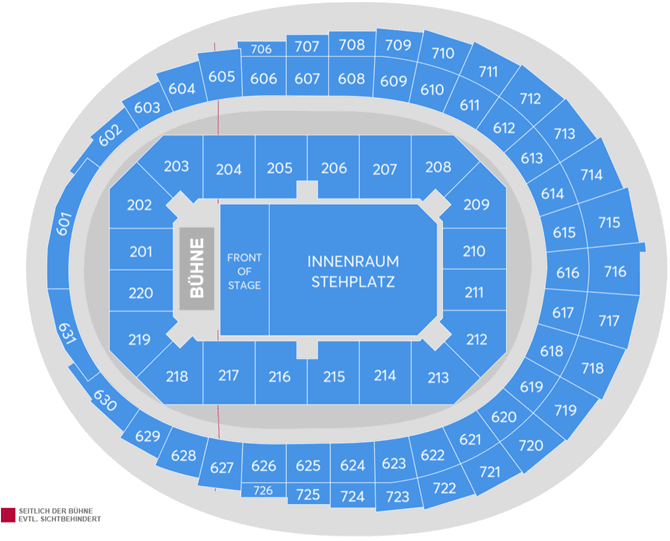 LANXESS arena — Saalplan
